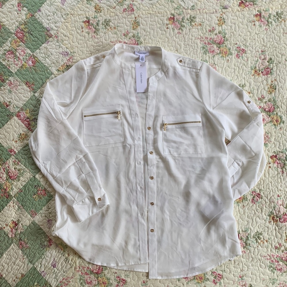 Calvin Klein white button up